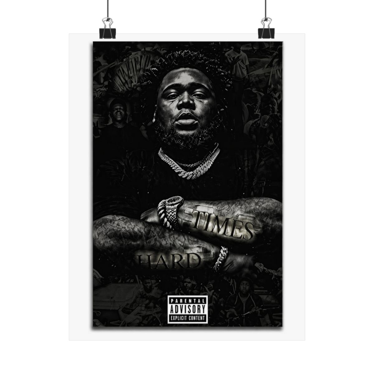 VCLUST Rod Wave Poster Music Album Poster Art Decor Painting Aesthetic Wall Art Posters for Bedroom Decor 12x18inch(30x45cm) 3 - alternate angle 5, merchandise